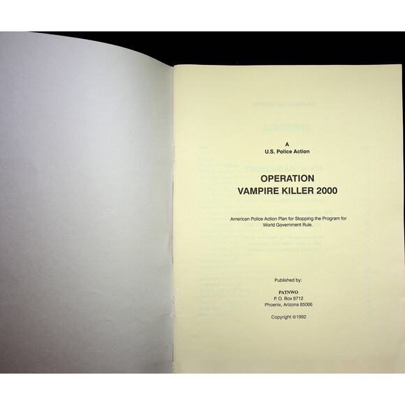 Operation Vampire Killer 2000 Original 1992 Publisher Printing - Picture 2 of 14